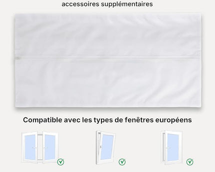 Climatiseur Mobile 7000 BTU (+ 20m²) 3-en-1 Écoénergétique Climatiseur Portable, Kit Fenêtre Inclus, Contrôle Via Appli Télécommande, Silencieux 48 dB, Minuterie 24 H, Idéal Pour Pièces Jusqu’à 20 m²